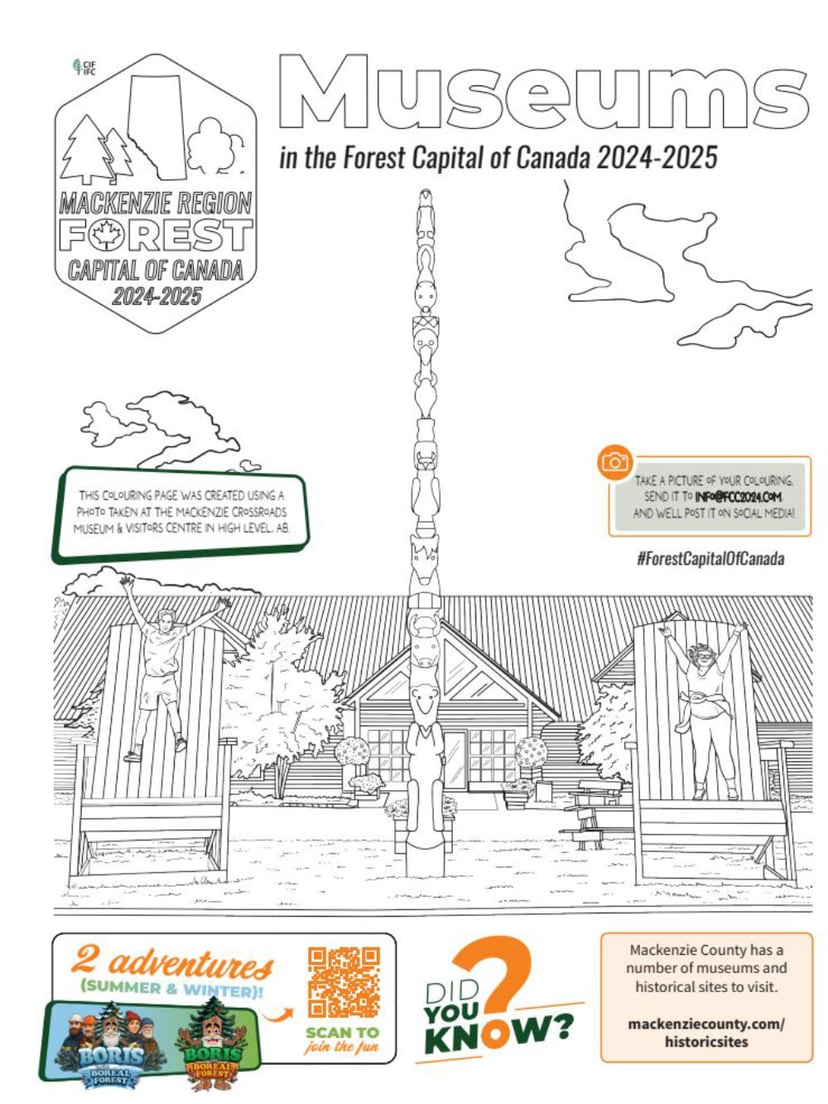 Museum colouring page